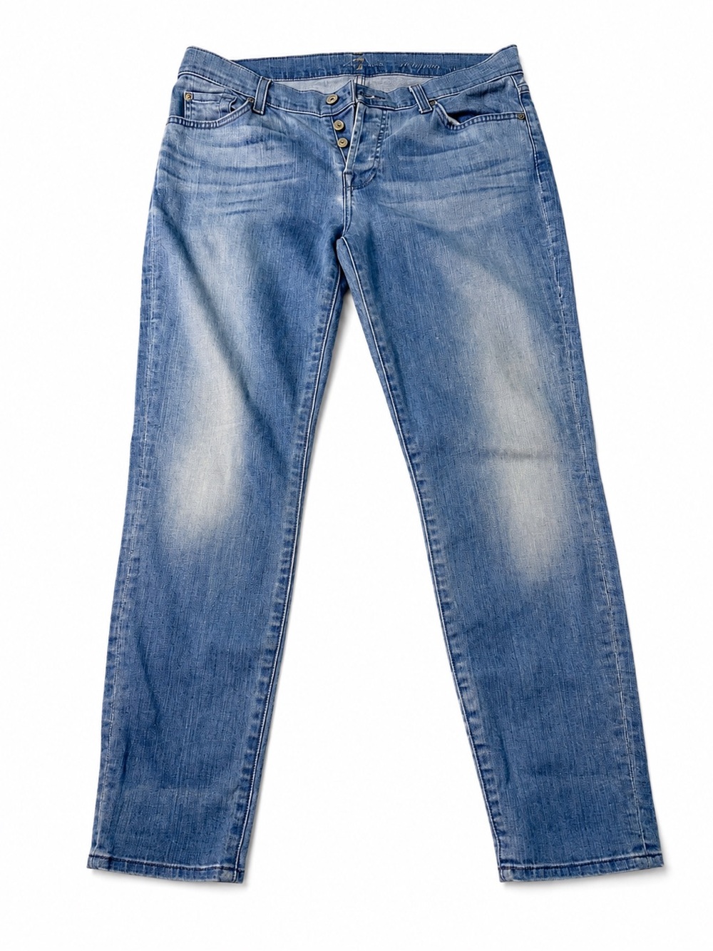 7 For All Mankind Light Blue Button Up Jeans